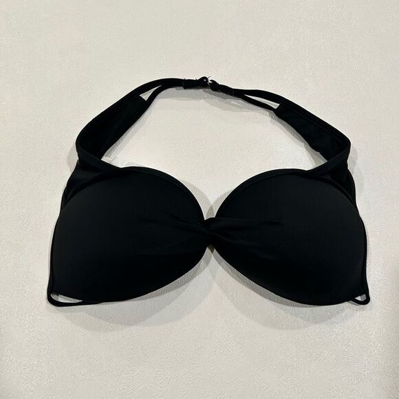 The BikiniโLab Black Twist Front Bikini Top | NWOT | Size L - Picture 1 of 3